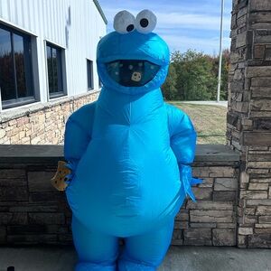 Blue Inflatable Monster Costume for Adults